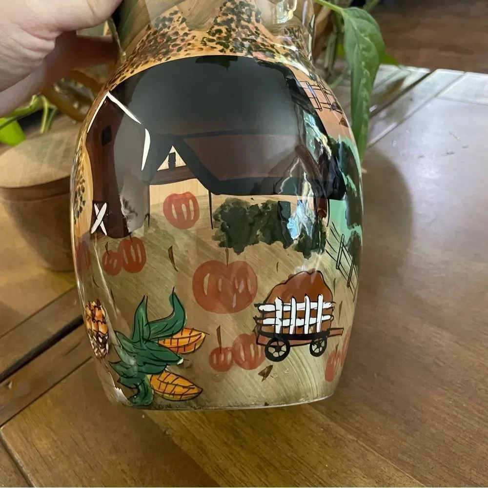 Vintage WCL Autumn Harvest Farm Pitcher - Picture 3 of 15